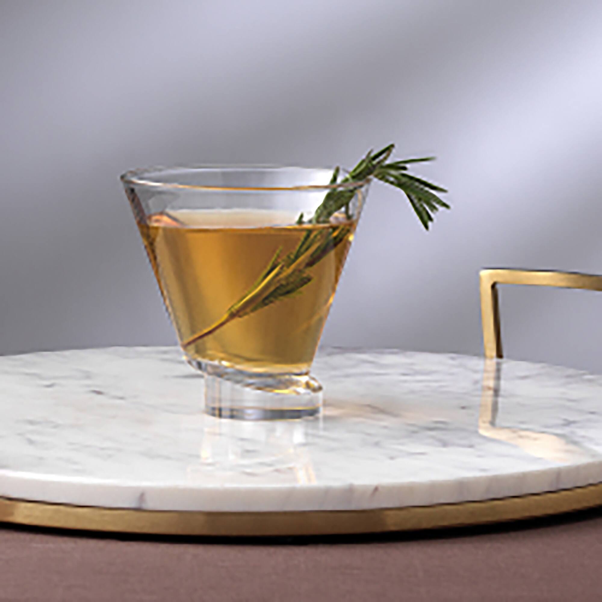 JoyJolt® 8.6oz. Aqua Vitae Round Off Base Martini Glasses, 2ct.